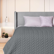 Покривало IDEIA - Warmis Sei Design двостороннє графіт/св.сірий 220*240