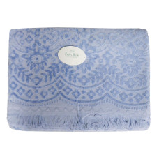 Простирадло махрове Parisa Velour Premium - JV-144 блакитний 200*220 (500 гр/м2)