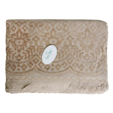Простирадло махрове Parisa Velour Premium - JV-144 бежевий 200*220 (500 гр/м2)