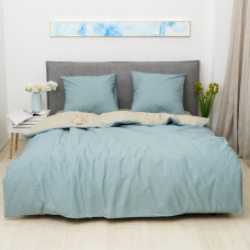 Постільна білизна Isleep Viluta ранфорс з простирадлом на гумці (160*200) - 25369 двоспальна