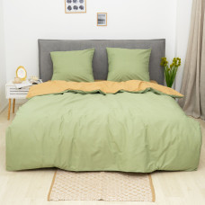 Постільна білизна Isleep Viluta ранфорс з простирадлом на гумці (160*200) - 25371 двоспальна