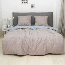 Постільна білизна Isleep Viluta ранфорс з простирадлом на гумці (160*200) - 25373 двоспальна