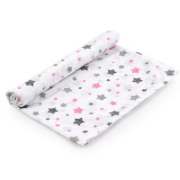 Пелюшка ситець Руно - Зірки рожеві 95x110 (28372)