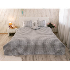 Покривало двостороннє Руно 150x212 см - Grey Braid сірий (22783)