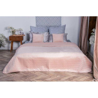 Покривало двостороннє Руно 150x220 см - Велюр Apricot персиковий (21681)