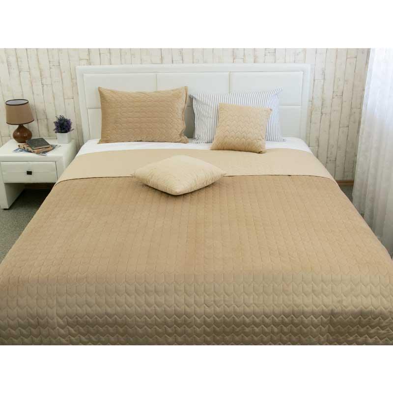 Покривало двостороннє Руно 150x220 см - Велюр Beige бежевий (22288) Покривало двостороннє Руно 150x220 см - Велюр Beige бежевий (22288)