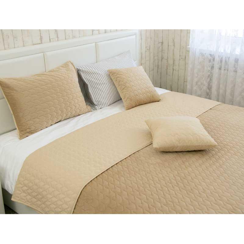 Покривало двостороннє Руно 150x220 см - Велюр Beige бежевий (22288) Покривало двостороннє Руно 150x220 см - Велюр Beige бежевий (22288)