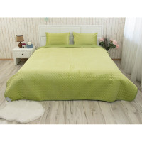Покривало двостороннє Руно 150x220 см - Велюр Green banana зелений (22248)