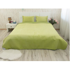 Покривало двостороннє Руно 150x220 см - Велюр Green banana зелений (22248)