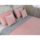 Покривало двостороннє Руно 180x220 см - Велюр Pink and Grey рожевий ромб (28049)