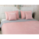 Покривало двостороннє Руно 180x220 см - Велюр Pink and Grey рожевий ромб (28049)