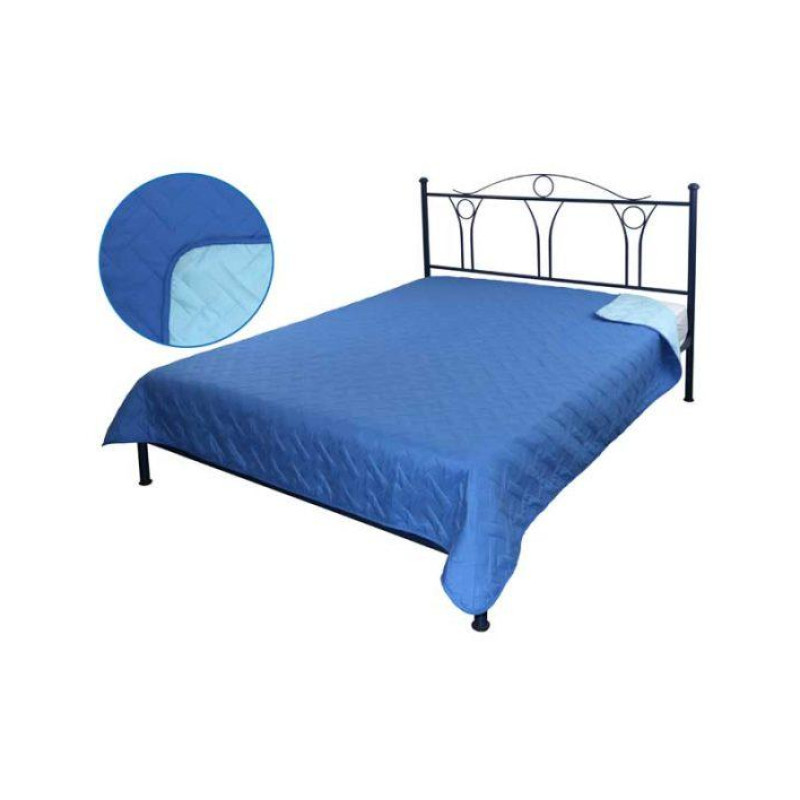 Покривало двостороннє Руно 212x240 см - Лілія синій (19749) Покривало двостороннє Руно 212x240 см - Лілія синій (19749)