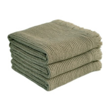 Набір рушників Lotus Home — Rius olive оливковий 30*50 (3 шт.)