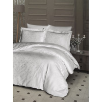 Постільна білизна First Choice сатин жаккард — Lamone krem євро