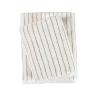 Рушник Lotus Home Готель Premium — Microcotton Stripe Ecru-Kahve 90*150 550 г/м2