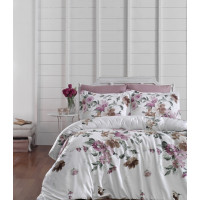 Постільна білизна First Choice сатин — Serra powder євро