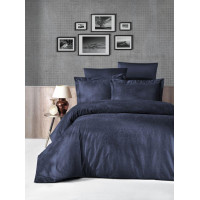 Постільна білизна First Choice сатин Dark жакард — Tecna navy blue євро