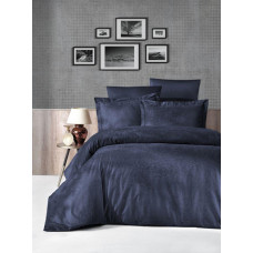 Постільна білизна First Choice сатин Dark жакард — Tecna navy blue євро