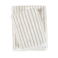 Рушник Lotus Home Готель Premium — Microcotton Stripe Ecru-Kahve 70*140 550 г/м2
