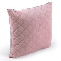 Подушка Руно 40x40 - Pink and Grey ромб велюр рожева (28052)