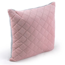 Подушка Руно 40x40 - Pink and Grey ромб велюр рожева (28052)