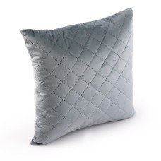 Подушка Руно 40x40 - Dark Grey ромб велюр сіра (26102)