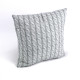 Подушка Руно 40x40 - Grey Braid велюр сіра (22506)