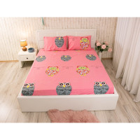 Простирадло Руно 200x220 - Owl сатин рожевий (26043) Простирадло Руно 200x220 - Owl сатин рожевий (26043)