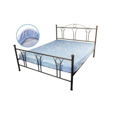 Простирадло на гумці Руно 90х200+25 - Blue star бязь блакитна (20708)