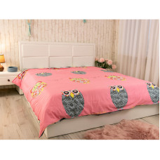 Підковдра Руно 143x215 - Owl сатин рожевий (26046)