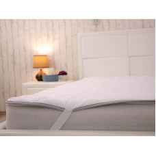 Наматрацник захисний на гумках Руно - 120x200 Grey/white мікрофібра (27067)