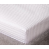 Простирадло на гумці Viluta сатин страйп - 160x200+25 Біла