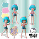 Ігровий набір 4SF Manga Dolls серії Hello Kitty — Красотка Пінк на скутері Ігровий набір 4SF Manga Dolls серії Hello Kitty — Красотка Пінк на скутері