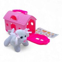 М'яка іграшка "Песик з переноскою" (рожева) MIC (249385) М'яка іграшка "Песик з переноскою" (рожева) MIC (249385)