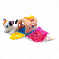 М'яка іграшка "Кошеня", з переноскою та аксесуарами (бежевий) MIC (265459)