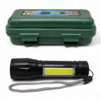 Ліхтарик світлодіодний (акумулятор, USB, пластиковий корпус, в коробці) MIC (270007)