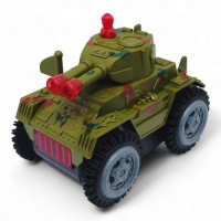 Танк-перевертач на батарейках, підсвічування, звук (зелений) MIC (255977)