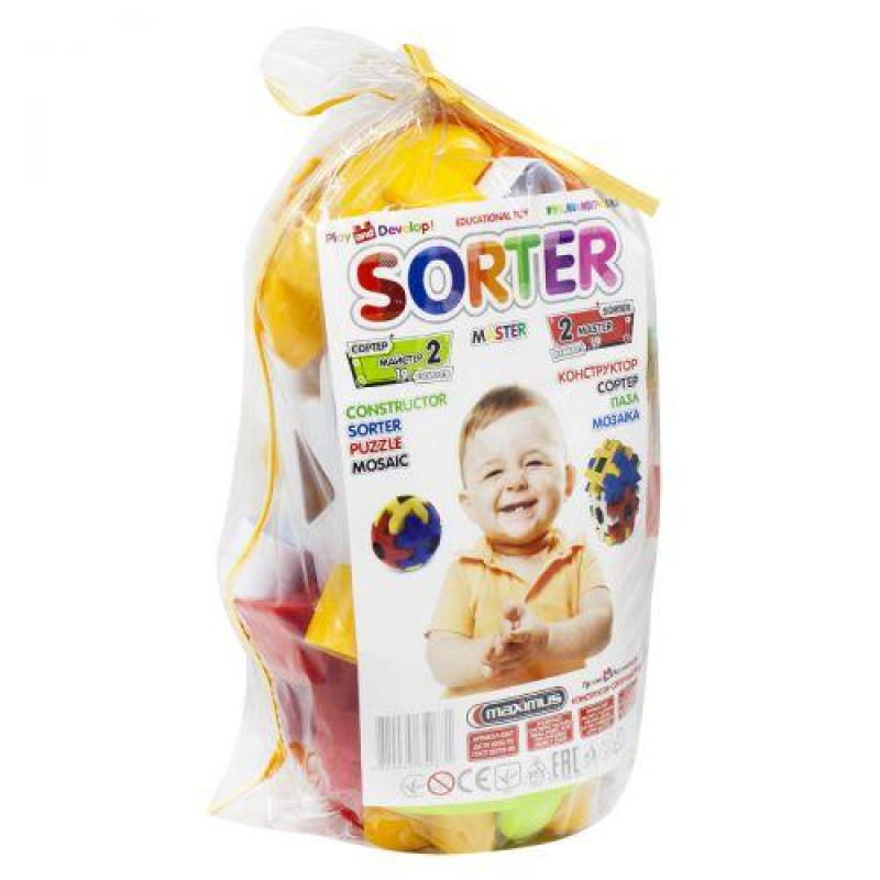 Сортер "Майстер" 19 деталей Максимус (113958) Сортер "Майстер" 19 деталей Максимус (113958)