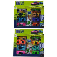 Набір металевих машинок (8 шт. зі знаками та килимком), мікс видів Yi Jia Yi (254978)