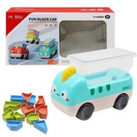 Машинка з блоками "Динозаврик" (бірюзовий) MI BAO (228108)