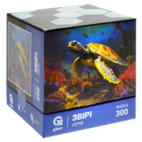 Пазли "Звірі. Черепаха та океан", 300 деталей qbee (220027)