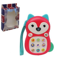 Телефон дитячий, інтерактивний "Лисичка" (рожевий) NOCKY (255120)