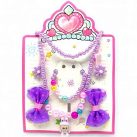 Дитячий набір біжутерії Лабубу (бузковий) MIC (270299)