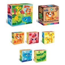 Кубики дерев'яні "Colourful Zoo" (4 шт) Kids hits (228074)