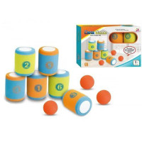Іграшка банки "Cans Game" 6 банок 10 см, 3 м'ячика 6 см Woteng Toys (203948)