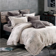 Постільна білизна Isleep Viluta ранфорс з простирадлом на гумці (160*200) — 19010 двоспальна