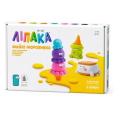 Набір пластиліну Ліпака - Класне морозиво: Шаріконавти, Йєті Сендвіч, Рожок Перекид