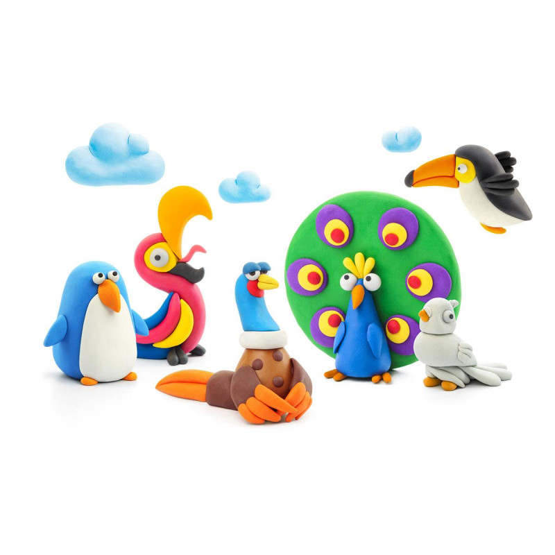 Меганабір самозатвердіючого пластиліну Липака – Птахи Меганабір самозатвердіючого пластиліну Липака – Птахи