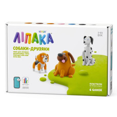 Набір пластиліну Ліпака - Собаки-друзі: Далматинець Турбо, Лабрадор Ням-Ням, Бігль Вокі