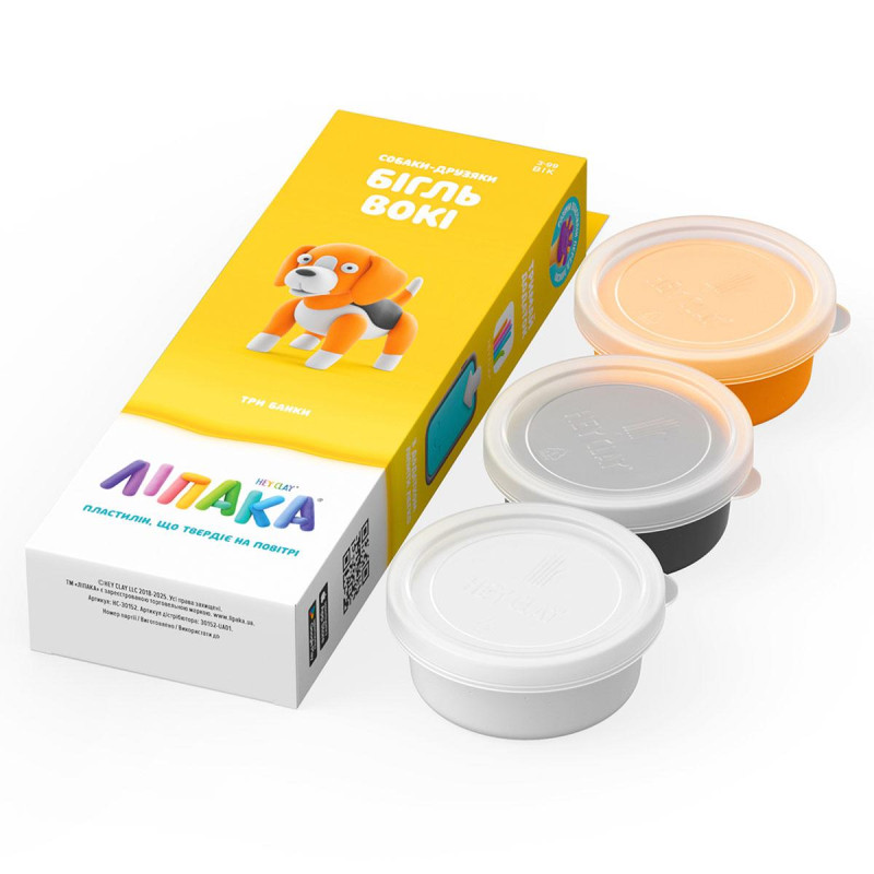 Набір пластиліну Липака - Собаки-друзі: Бігль Вокі Набір пластиліну Липака - Собаки-друзі: Бігль Вокі